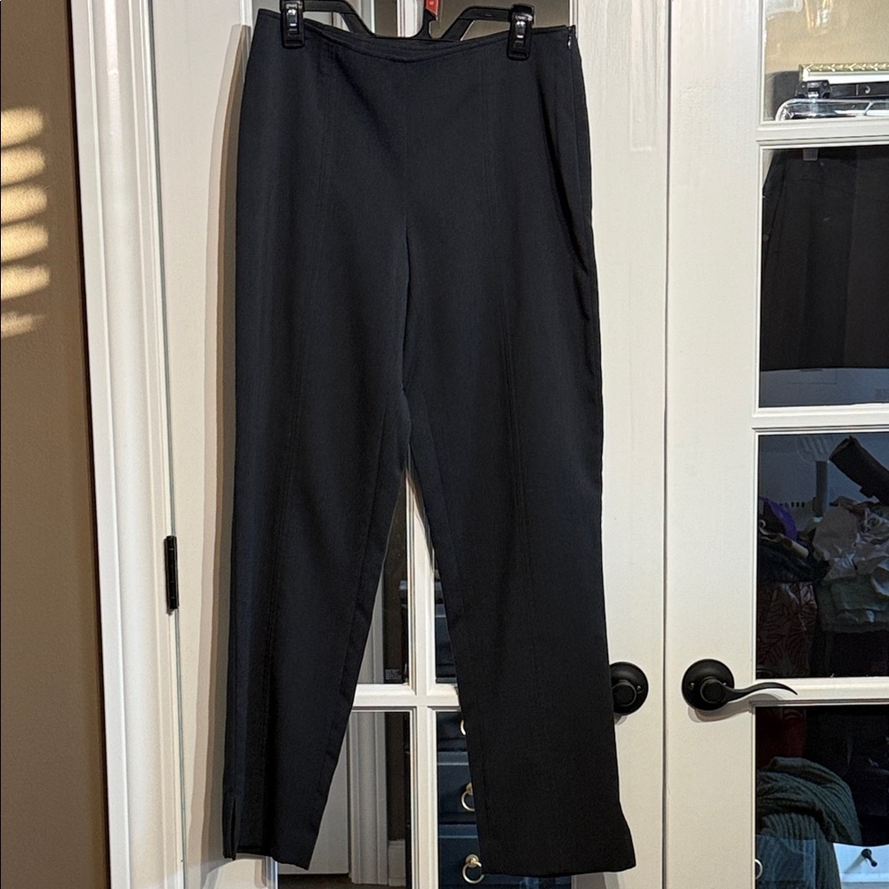LIZ CLAIBORNE Michaela Smoke Grey Wide Leg Dress Pants Size 8